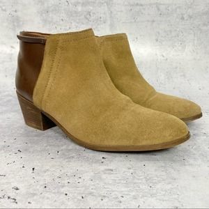Madewell Cait suede & leather ankle bootie 9.5